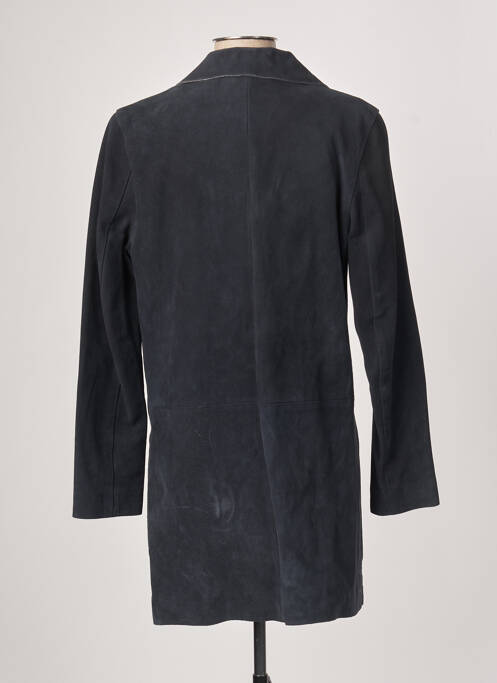 Palton lung albastru ROSE GARDEN femeie