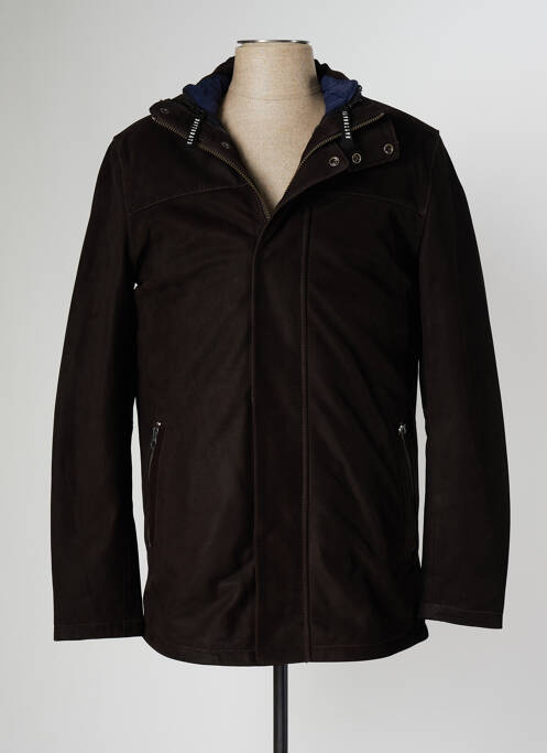 Geacă din piele maro DAYTONA bărbat