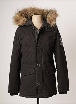Parka mâneci lungi cu glugă negru DAYTONA bărbat