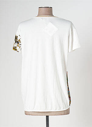 Tricou serigrafie mâneci scurte alb DESIGUAL femeie