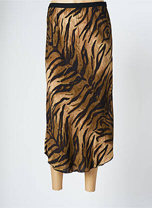 Fustă lungă croială dreaptă maro SCHOOL RAG femme