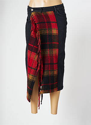 Fustă midi roșu DESIGUAL femeie