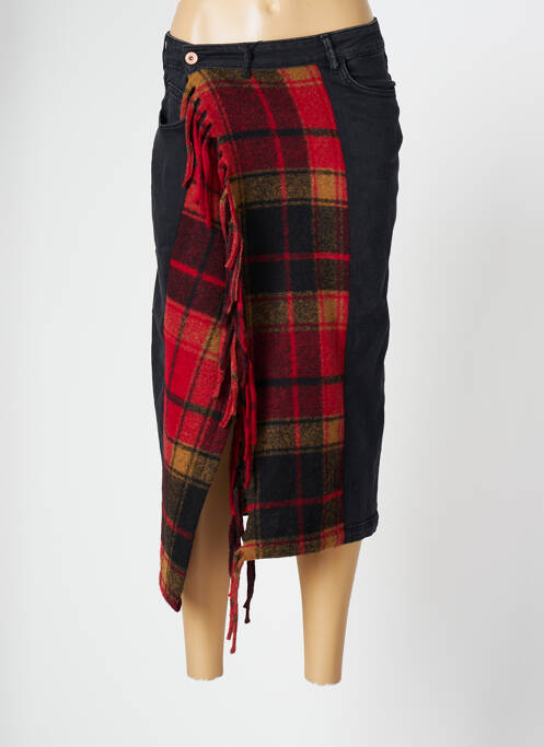 Fustă midi roșu DESIGUAL femeie