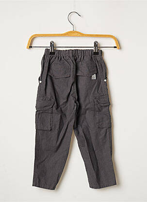 Pantalon drept buzunare talie elastică gri 3 POMMES băiat