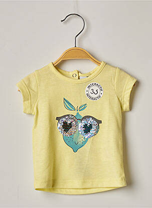 Tricou galben 3 POMMES fată