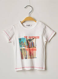 Tricou elasticitate mâneci scurte alb 3 POMMES garcon