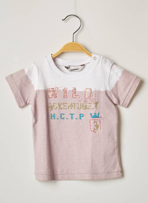 Tricou roz 3 POMMES fată