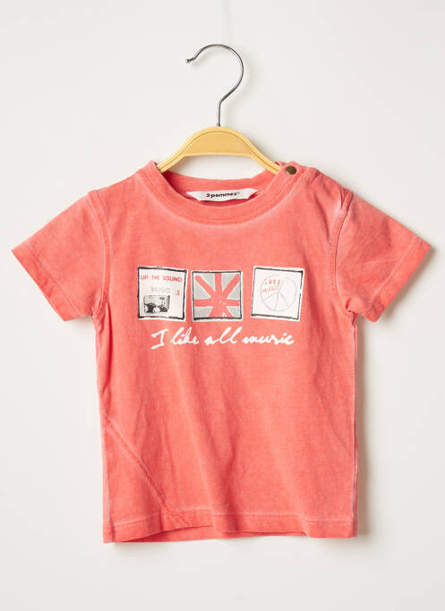 Tricou portocaliu 3 POMMES fată