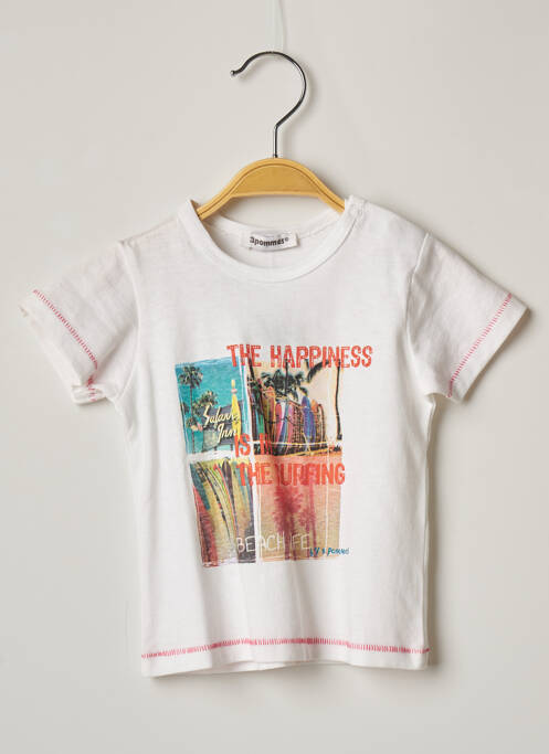 Tricou alb 3 POMMES băiat