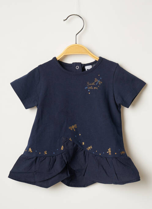 Tricou albastru 3 POMMES fată