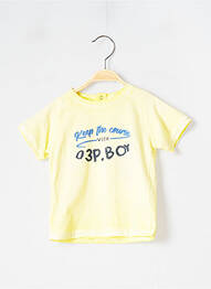 Tricou închidere presată mâneci scurte galben 3 POMMES garcon