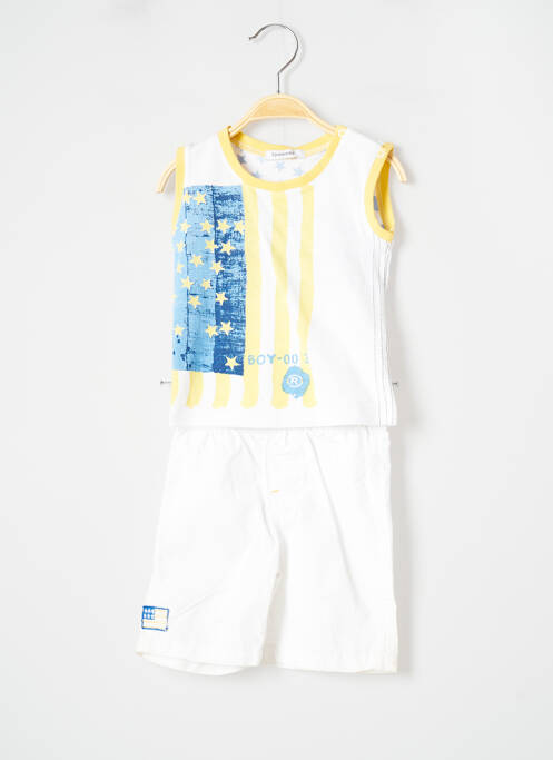 Set șort alb 3 POMMES băiat