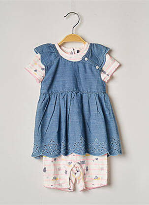 Set rochie albastru 3 POMMES fată