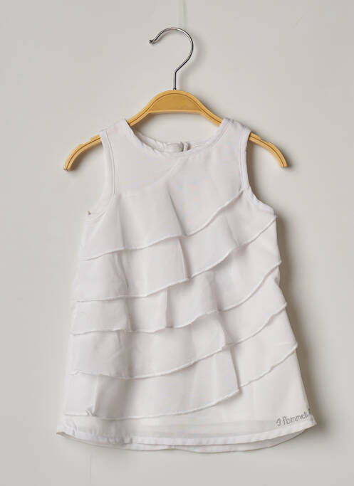 Rochie midi alb 3 POMMES fată