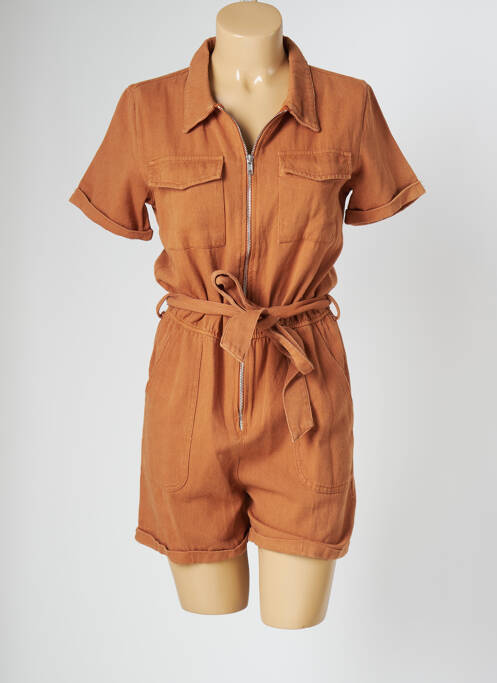 Salopetă scurtă maro PEACE N'LOVE femeie