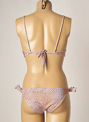 Costum de baie din două piese elasticitate top sutien push-up roz GENIUS femeie