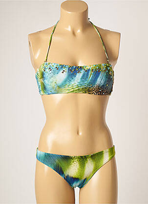 Costum de baie din două piese verde GENIUS femeie