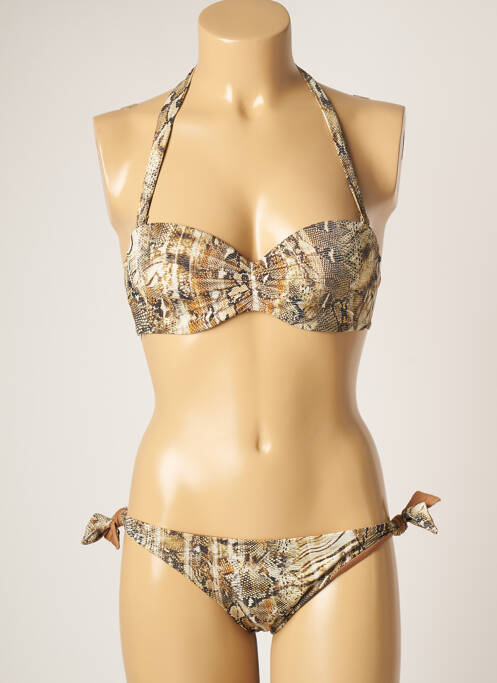 Costum de baie din două piese maro GENIUS femeie