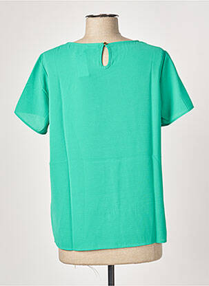 Top țesătură crep mâneci scurte verde DAMART femeie