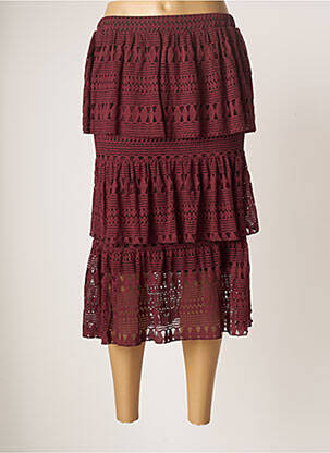 Fustă midi roșu SPARKZ femeie