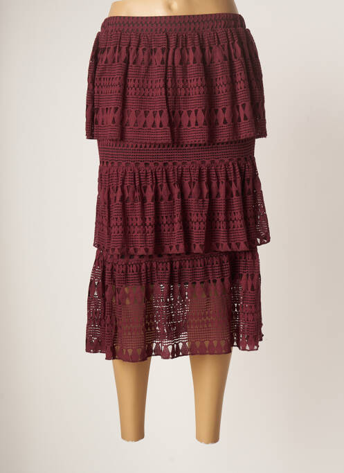 Fustă midi roșu SPARKZ femeie