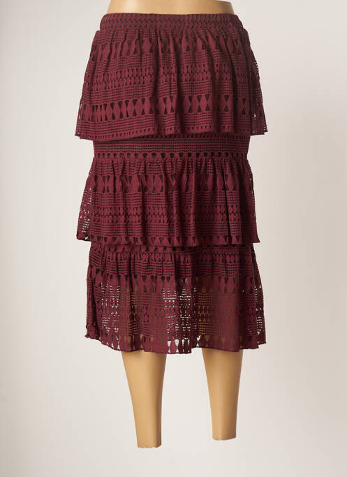 Fustă midi roșu SPARKZ femeie