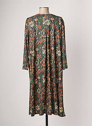 Rochie midi mâneci lungi mâneci lungi verde JANIS & JOHN femeie
