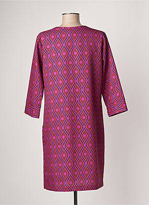 Rochie midi mâneci 3/4 mâneci 3/4 violet SASSIA femeie