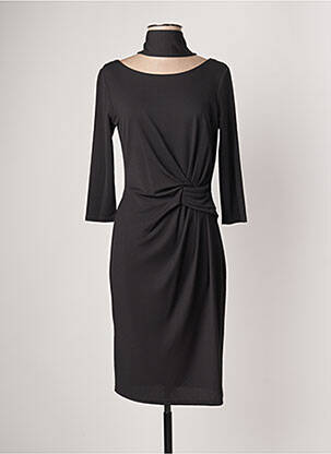 Rochie midi mâneci lungi mâneci lungi negru SASSIA femeie