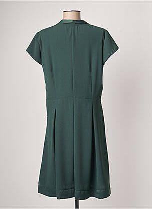 Rochie midi croială fluidă mâneci scurte verde QUEENIE femeie