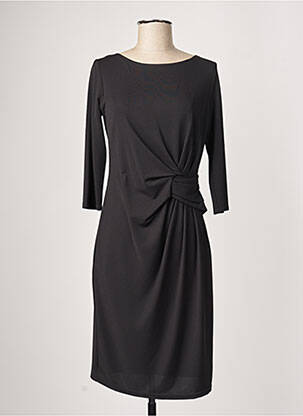 Rochie midi mâneci 3/4 mâneci 3/4 negru SASSIA femeie