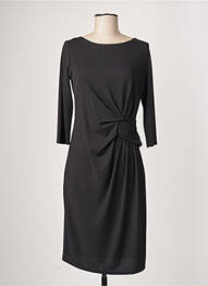 Rochie midi mâneci 3/4 mâneci 3/4 negru SASSIA femeie