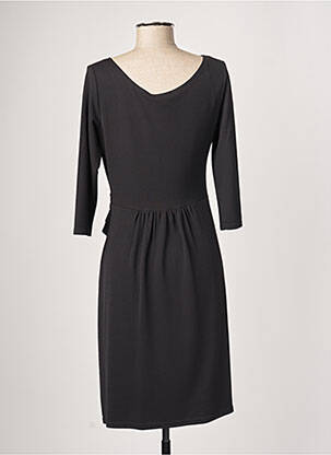 Rochie midi mâneci 3/4 mâneci 3/4 negru SASSIA femeie