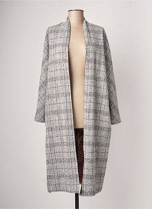 Palton lung gri KACY femeie