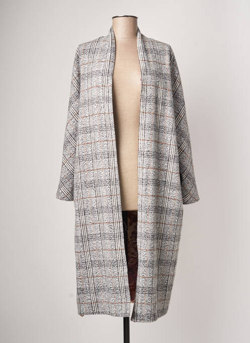 Palton lung gri KACY femeie