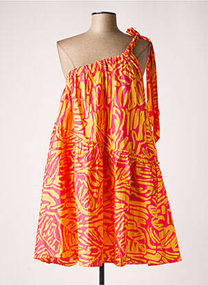 Rochie midi portocaliu GRACE & MILA femeie