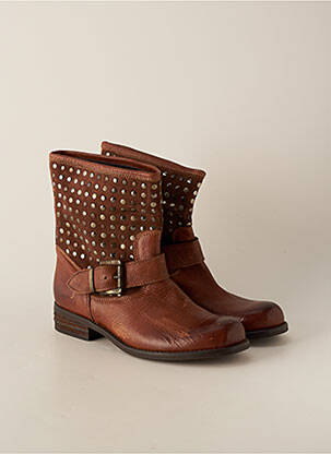 Botine/ghete toc mic toc de 4 la 6 cm maro MORENA GABBRIELLI femeie