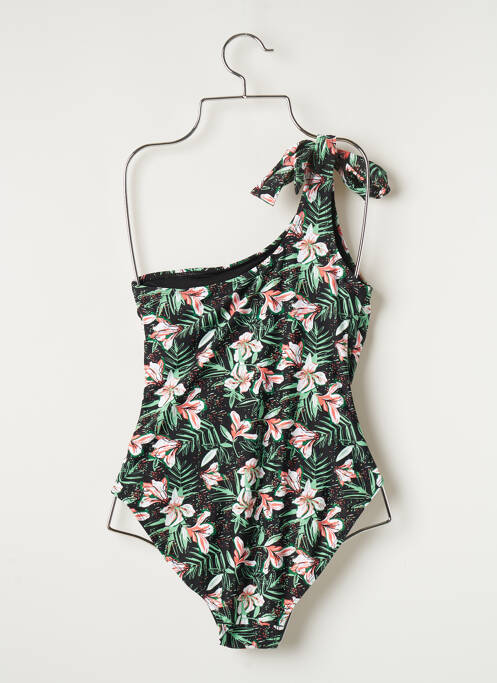 Costum de baie dintr-o singură piesă efect material satinat top sutien modelat negru BLANCHEPORTE femme