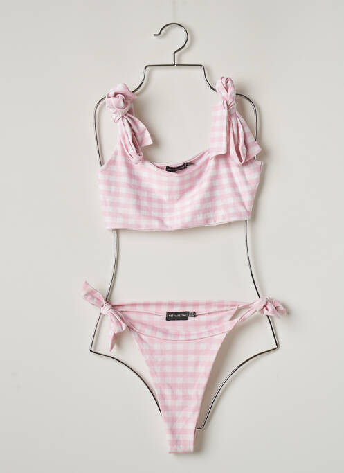 Costum de baie din două piese roz PRETTY LITTLE THING femeie