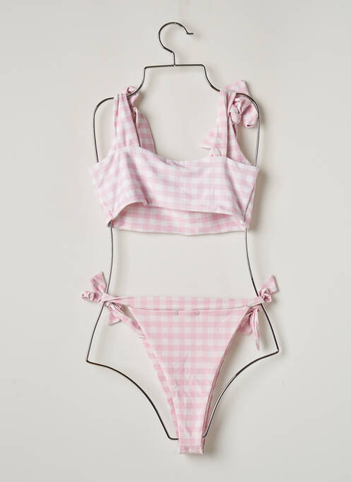 Costum de baie din două piese roz PRETTY LITTLE THING femeie