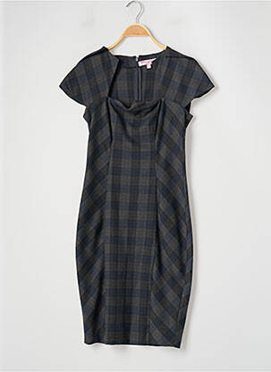 Rochie midi închidere cu fermoar la spate mâneci scurte albastru ASOS femeie
