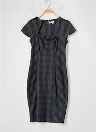 Rochie midi închidere cu fermoar la spate mâneci scurte albastru ASOS femme