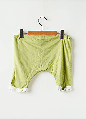 Pantalon drept țesătură jersey verde L'ILE AUX FEES copil