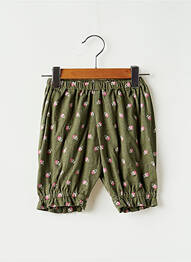 Pantalon drept strânsă pe partea de jos talie elastică verde L'ILE AUX FEES fille