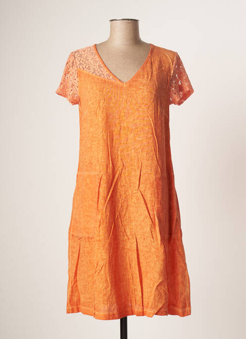 Rochie midi portocaliu MALOKA femeie