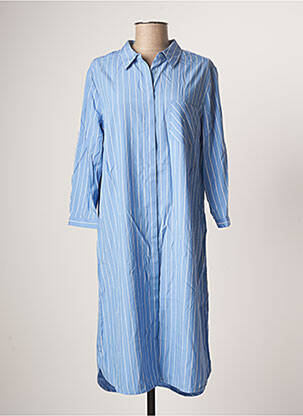 Rochie midi mâneci 3/4 mâneci 3/4 albastru YEST femeie