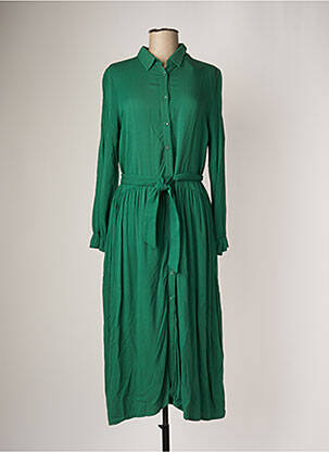 Rochie lungă mâneci lungi mâneci lungi verde DROLATIC femeie
