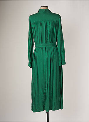 Rochie lungă mâneci lungi mâneci lungi verde DROLATIC femeie