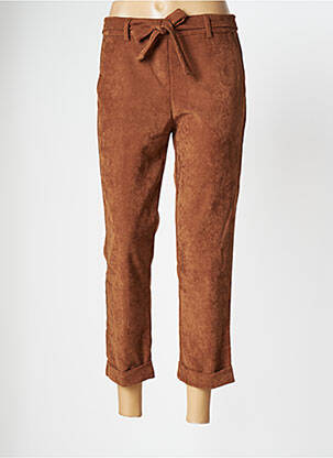 Pantalon 7/8 maro QUATRE VINGT JOURS femeie