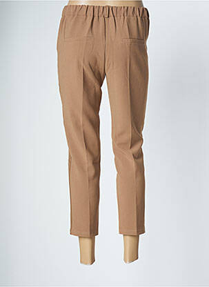 Pantalon 7/8 elasticitate mărime normală maro QUATRE VINGT JOURS femeie